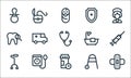 nursing line icons. linear set. quality vector line set such as bandage, pills, walker, walker, blood pressure, tooth, bathtub,