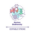 Nurture biodiversity concept icon