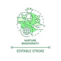 Nurture biodiversity green concept icon