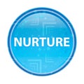 Nurture floral blue round button