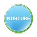 Nurture natural aqua cyan blue round button