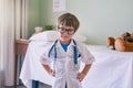 Nurture their interests. an adorable little boy dressed as a doctor. Royalty Free Stock Photo