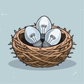 Nurturing Bright Ideas in a Creative Nest Royalty Free Stock Photo
