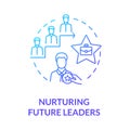 Nurturing future leaders blue gradient concept icon Royalty Free Stock Photo