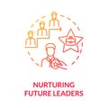 Nurturing future leaders red gradient concept icon Royalty Free Stock Photo