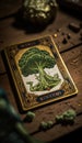 The Nurturing Harvest: An AI Enhanced Tarot Card Celebrating the Broccoli\'s Bounty