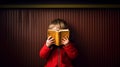 Nurturing a Lifelong Love for Learning, Young Boy Reading a Book with Passion and Enthusiasm, Generative AI
