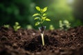 Nurturing Shovel plant soil planting. Generate Ai