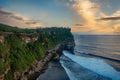 Nusa Dua Uluwatu with beautiful cliffs and beaches in Bali, Indonesia Royalty Free Stock Photo