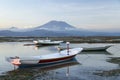Nusa lembongan boats bali volcano indonesia