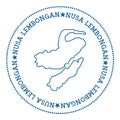 Nusa Lembongan map sticker.