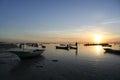 Nusa lembongan sunset boats bali indonesia Royalty Free Stock Photo