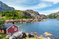 Nusfjord fishing village and UNESCO World Heritage Site Nusfjord Royalty Free Stock Photo