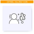 Nut allergy icon. Editable illustration