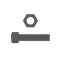 nut bolt icon simple flat vector illustration Royalty Free Stock Photo
