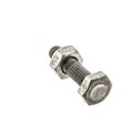 Nut and bolt isolated,close up on white background Royalty Free Stock Photo