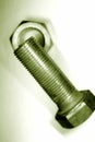 Nut and bolt, macro Royalty Free Stock Photo