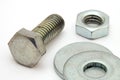 Nut bolt and washers Royalty Free Stock Photo