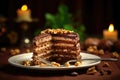 nut cake close up food photography Royalty Free Stock Photo