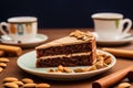 nut cake close up food photography Royalty Free Stock Photo