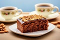 nut cake close up food photography Royalty Free Stock Photo