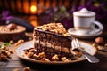 nut cake close up food photography Royalty Free Stock Photo