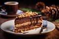 nut cake close up food photography Royalty Free Stock Photo