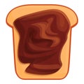 Nut chocolate paste icon, cartoon style Royalty Free Stock Photo