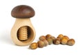 Nut cracker with the hazelnuts Royalty Free Stock Photo
