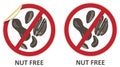 Nut Free Icons Royalty Free Stock Photo