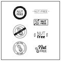 Nut-free vector logos