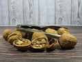 Nut fruit dried fiber natural fiber walnut shell health good seed Royalty Free Stock Photo