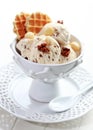 Nut ice cream Royalty Free Stock Photo