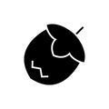 Nut icon, vector illustration, black sign on isolated background Royalty Free Stock Photo