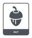 nut icon in trendy design style. nut icon isolated on white background. nut vector icon simple and modern flat symbol for web site Royalty Free Stock Photo