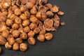 Nut Kernels Texture Background, Hazelnuts Group Mockup, Healthy Organic Nuts Pattern, Nut Kernels