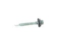 Aluzinc screw placed on white background. Royalty Free Stock Photo