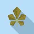 Nut tree leaf icon flat vector. Autumn fall Royalty Free Stock Photo