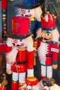 Nutcracker at Christmas market stall Royalty Free Stock Photo