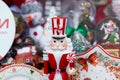 Nutcracker Drummer Figurine with Elaborate Uniform and Christmas Decoration Royalty Free Stock Photo
