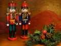 Nutcracker Soldier Christmas scene with copy space