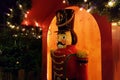 Nutcracker soldier statue at a Christmas market Royalty Free Stock Photo