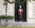 Nutcracker Solidier standing guard protecting a house in Dallas, Texas