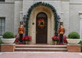 Nutcracker Solidiers standing guard protecting a house in Dallas, Texas