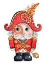 Nutcracker steam punk watercolor Royalty Free Stock Photo