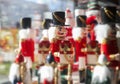 Nutcracker toys on shop shelf. Nut crackers for Christmas holidays Royalty Free Stock Photo