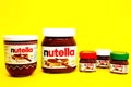 NUTELLA Hazelnut Spread with Cocoa. Nutella is a brand of products made in Italy by Ferrero