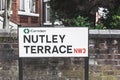 Nutley Terrace street name sign, London