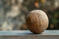 Nutmeg closeup on the stone Royalty Free Stock Photo