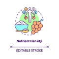 Nutrient density concept icon